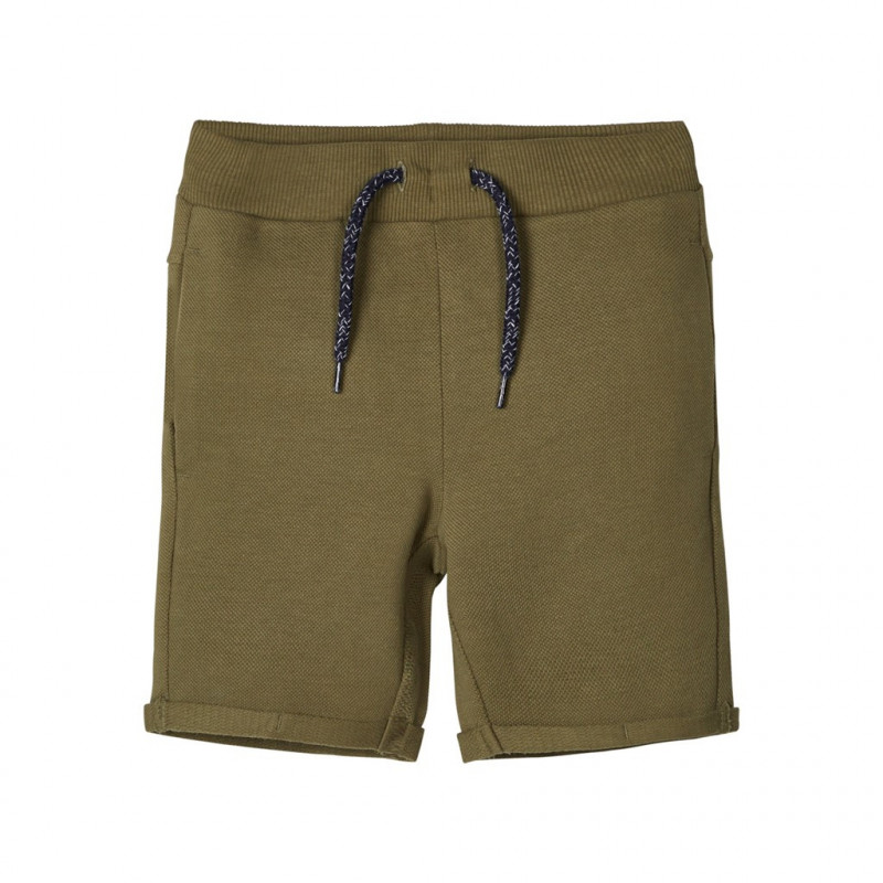 Къси панталони от органичен памук, зелени за момче  107137