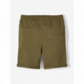 Къси панталони от органичен памук, зелени за момче Name it 107138 2