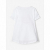 Блуза със свободна кройка от органичен памук, бяла за момиче Name it 107218 2