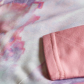 Блуза с дълъг ръкав за момиче и кокетен принт, розова MC United 10732 2