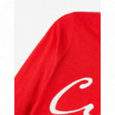 Памучна блуза със свободна кройка, червена за момиче Name it 107381 3