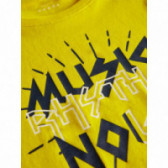 Памучна блуза със свободна кройка, жълта за момче Name it 107469 3