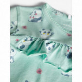 Туника с дълъг ръкав за бебе в ментов цвят Name it 107563 3