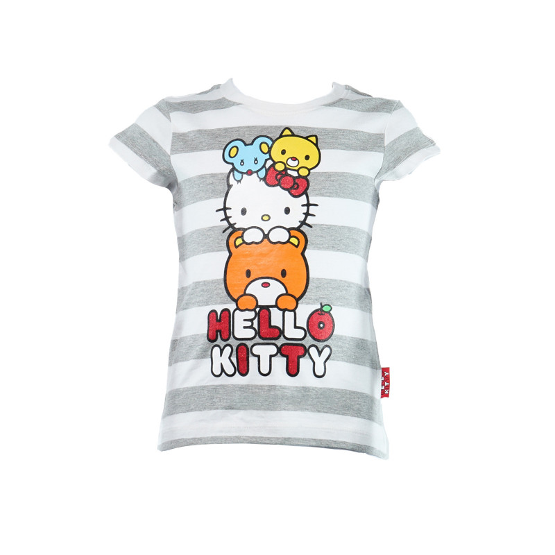 Раирана тениска Hello Kitty за момиче  107930