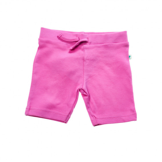 Памучни къси панталони, розови за момиче BLUE SEVEN 107985 