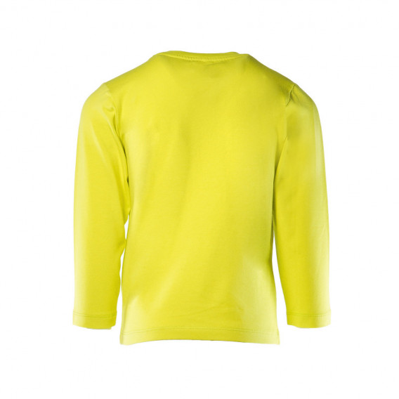 Блуза с дълъг ръкав и щампа, жълта за момче Animacity 108044 2