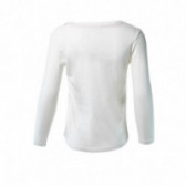 Памучна блуза с щампа, бяла за момиче Pets 108062 2