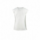 Ефектна тениска със щампа, бяла за момиче EMOI 108065 2