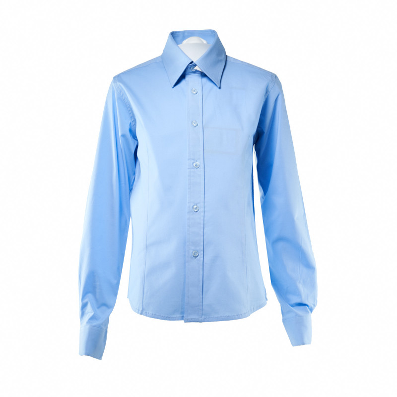 Риза с дълъг ръкав, синя за момче  108073