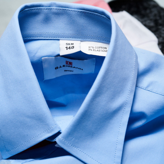Риза с дълъг ръкав, синя за момче G.Lenmann 108076 4