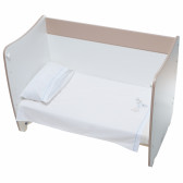 Бяло спално бельо за момче състоящ се от 3 части с меченце изработен от 100%памук и размери 60x120 Inter Baby 109216 2
