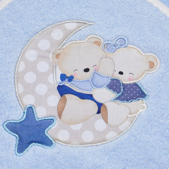 Бебешка хавлия Amoroso в син цвят подходяща за момчета Inter Baby 109423 5