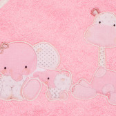 Бебешка хавлия Zoo в розово за момиче Inter Baby 109427 5