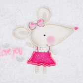 Бебешка хавлия I Love You Ratoncito с нежна текстилна апликация на мишка Inter Baby 109539 5