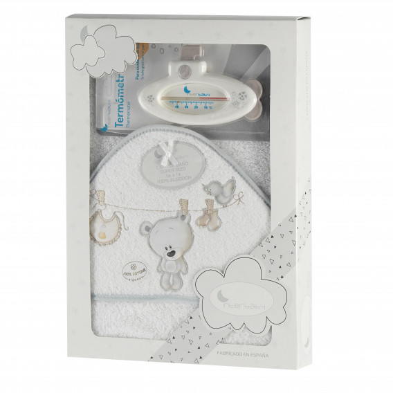Бебешка хавлия в комплект с термометър Inter Baby 109619 3