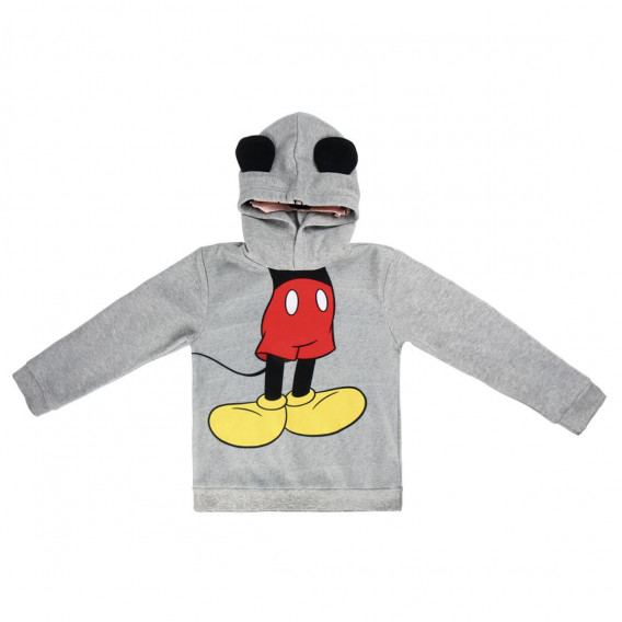 Суитшърт Mickey Mouse с качулка за момче сив Mickey Mouse 1098 3