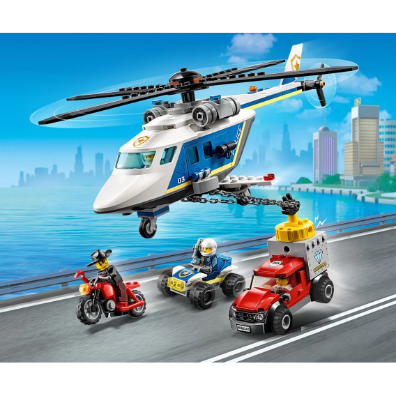 Конструктор - Полицейско преследване с хеликоптер, 212 части Lego 109823 4