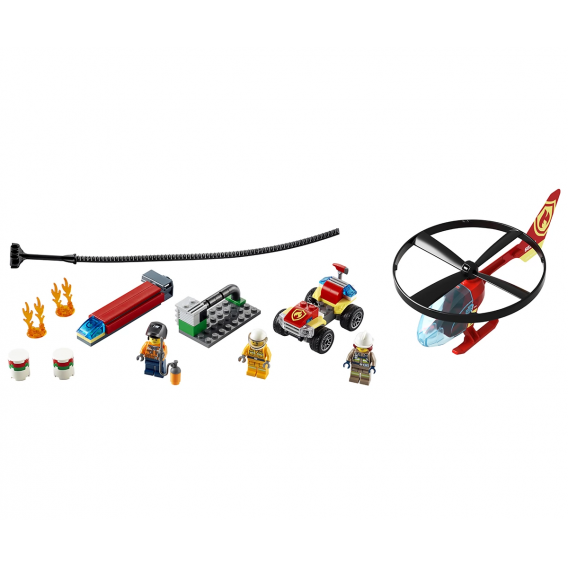 Конструктор - Реакция с пожарен хеликоптер, 93 части Lego 109833 3