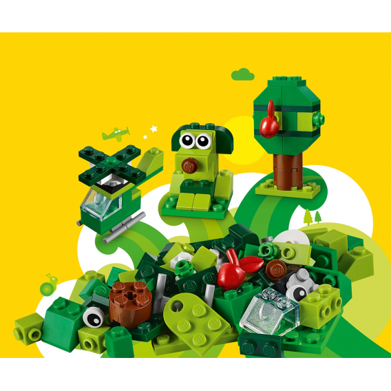 Конструктор - Творчески зелени тухлички, 60 части Lego 109910 4