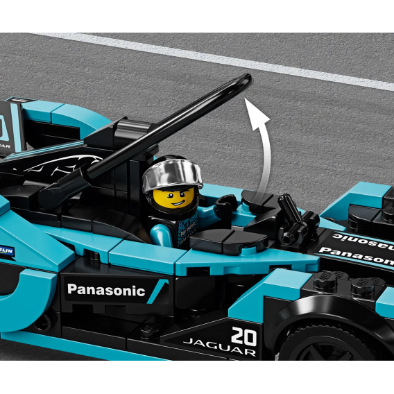 Конструктор - Formula E Panasonic Jaguar Racing GEN2 car & Jaguar I-PACE eTROPHY, 565 части Lego 110241 7