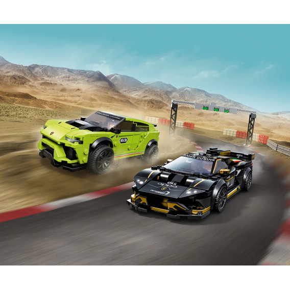 Конструктор - Lamborghini Urus ST-X & Lamborghini Huracán Super Trofeo EVO, 663 части Lego 110246 4