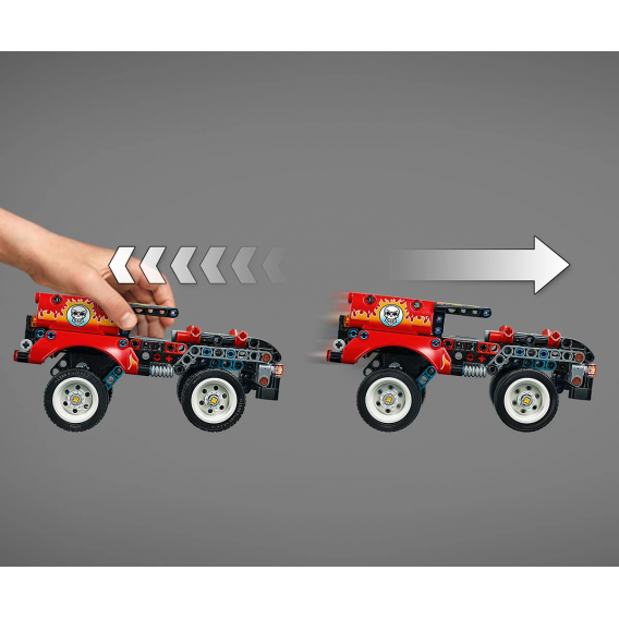 Конструктор - Камион и мотоциклет за каскади, 610 части Lego 110439 7