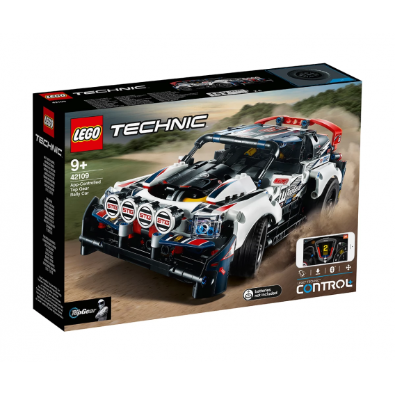 Конструктор - Кола за рали, която се управлява с приложение, 463 части Lego 110458 