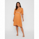 Ефирна рокля за бременни оранжева Mamalicious 110585 2