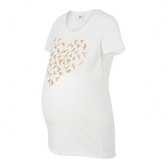 Блуза с щампа за бременни бяла Mamalicious 110588 