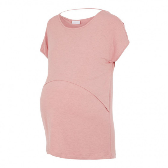 Блуза с къс ръкав за бременни и кърмачки розова Mamalicious 110593 