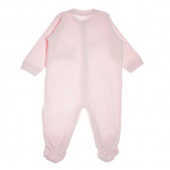 Плюшен гащеризон с дълъг ръкав за бебе за момиче розов Chicco 110669 2