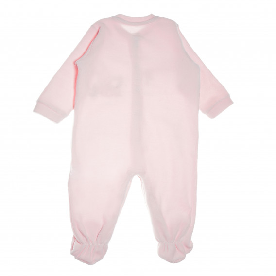 Плюшен гащеризон с дълъг ръкав за бебе за момиче розов Chicco 110761 8