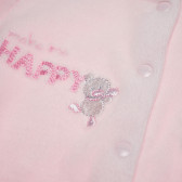 Плюшен гащеризон с дълъг ръкав за бебе за момиче розов Chicco 110762 9