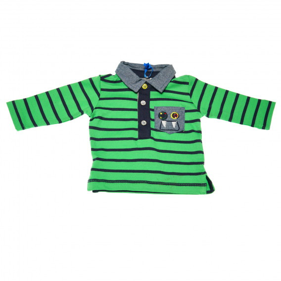 Памучна блуза с дълъг ръкав за бебе за момче райе Chicco 110923 