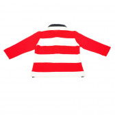 Поло тениска с дълъг ръкав за момче червено-бяло райе Chicco 110960 2