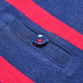Поло тениска с дълъг ръкав за момче синьо-червено райе Chicco 110974 4