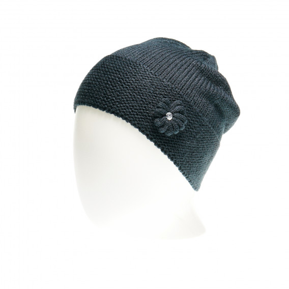 Плетена шапка за момиче тъмно сива Chicco 110990 