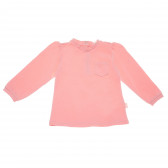 Памучна блуза с дълъг ръкав за бебе за момиче розова Chicco 110993 