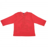 Памучна блуза с принт за бебе червена Chicco 111008 2