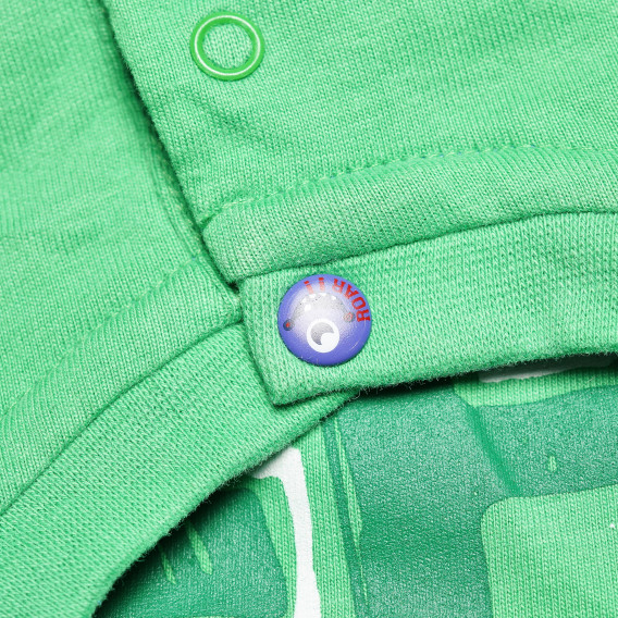 Памучна блуза с принт за бебе за момче зелена Chicco 111016 4