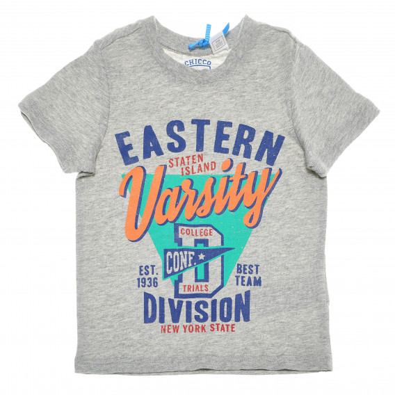 Блуза с къс ръкав за момче сива Chicco 111029 
