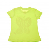 Памучна блуза с къс ръкав за бебе за момиче светло зелена Chicco 111052 2