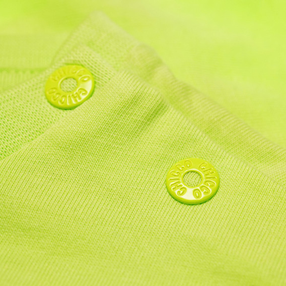 Памучна блуза с къс ръкав за бебе за момиче светло зелена Chicco 111054 4