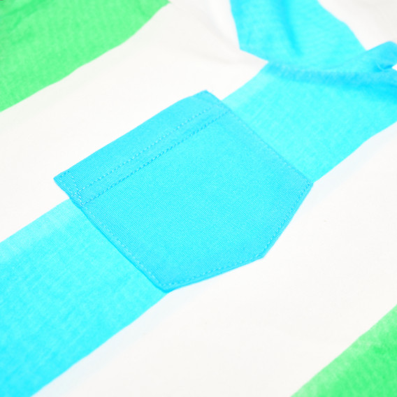 Памучна тениска с джоб за момче райе Chicco 111078 3