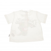 Памучна тениска за бебе с принт бяла Chicco 111122 2