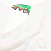 Памучна тениска за бебе с принт бяла Chicco 111124 4