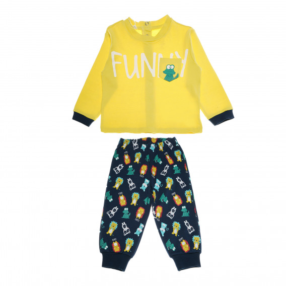 Памучна пижама от 2 части за бебе Chicco 111385 