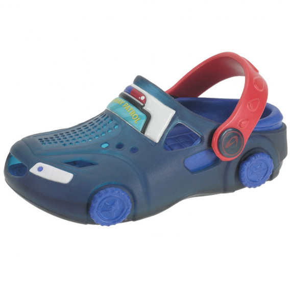 Гумени чехли с форма на автомобил за момче, сини Beppi 111697 