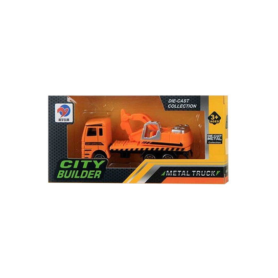 Детайлен строителен камион в оранжев цвят Dino Toys 112057 