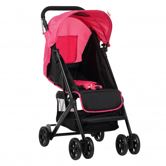 Бебешка количка Jasmin - компактна, лесно сгъваема с покривало за крачета, розова ZIZITO 112105 2